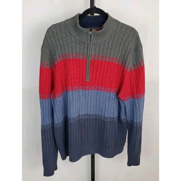 Izod Men's Sweater XL Pullover Long Sleeve Knit Outdoor Heavyweight - Picture 1 of 8